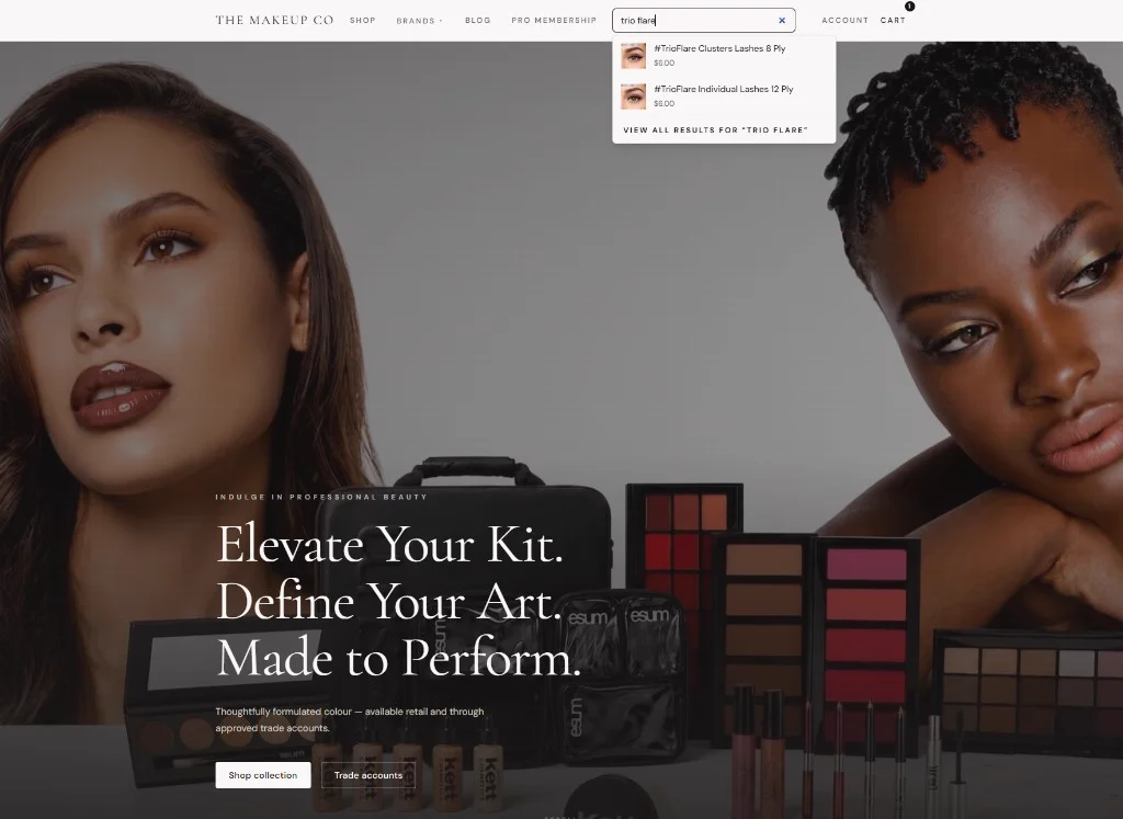The Makeup Co Ecommerce